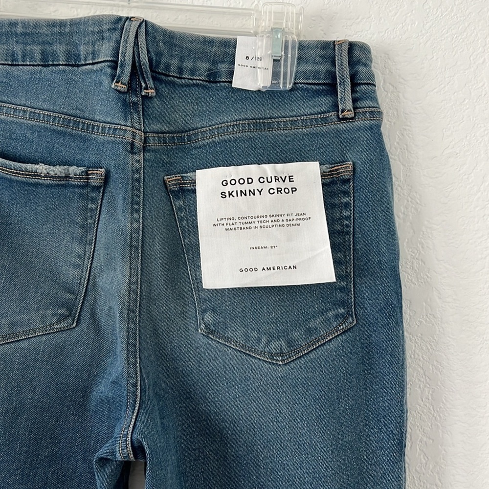 NWT Good American Good Curve‎ Skinny Crop - Picture 6 of 9